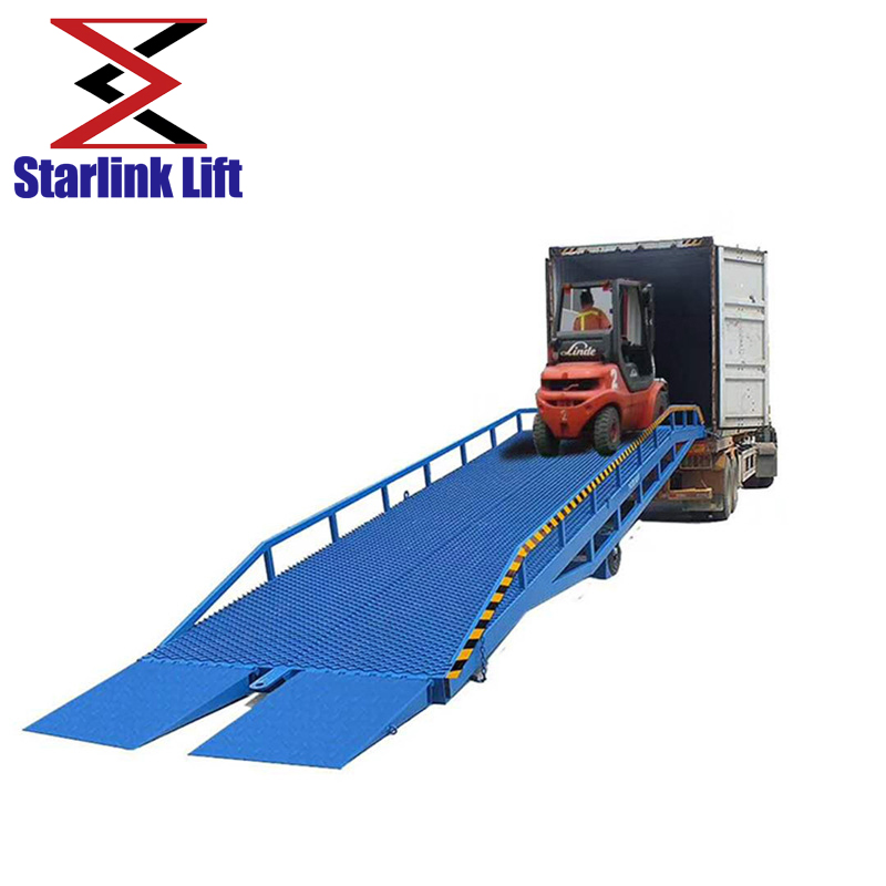 Factory Direct Sale 6~15 Ton Mobile Hydraulic Container Loading Bridge Dock Mobile Yard Ramp
