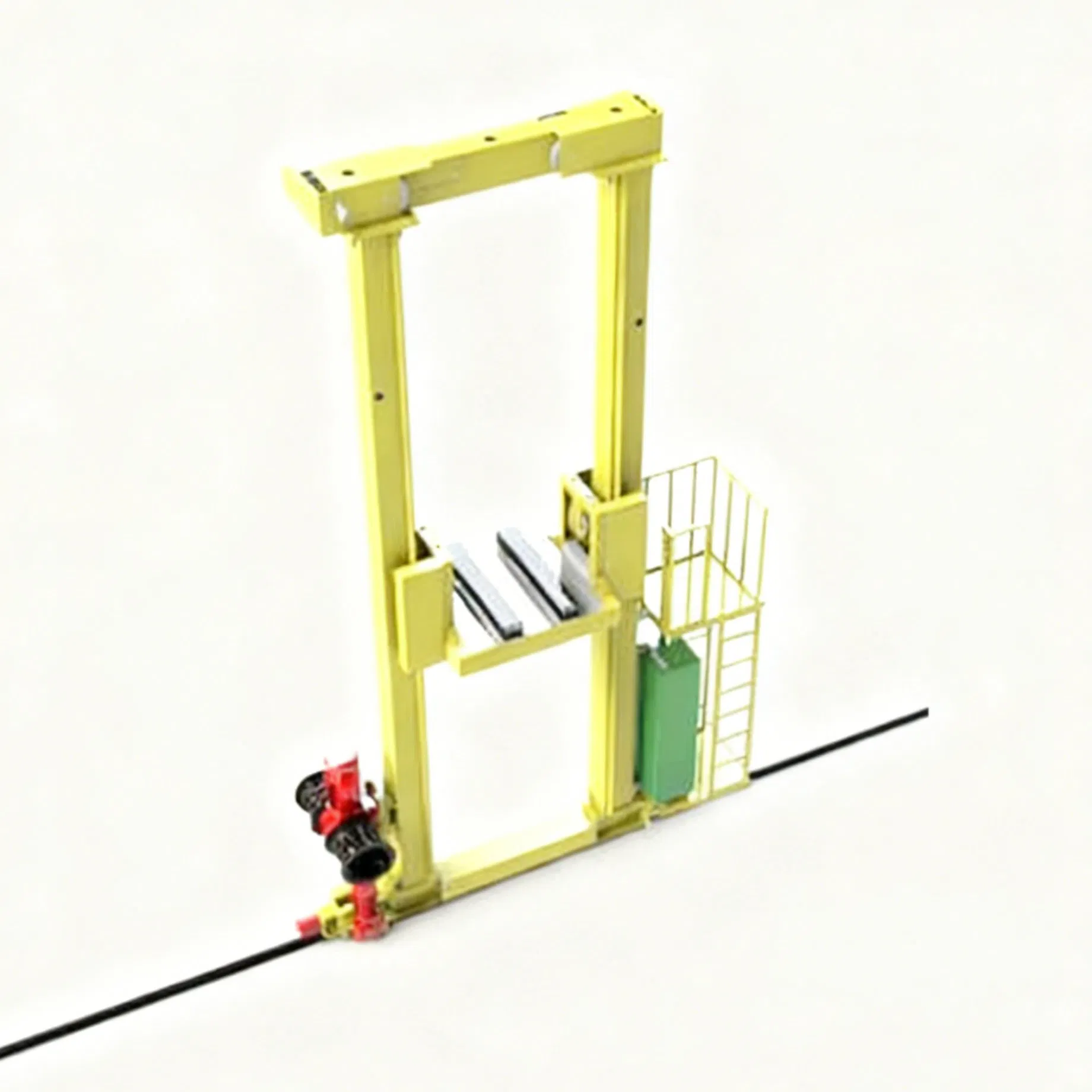 2000kg 5.0m High Lift Pallet Stacker with Stable Mast Support Frame