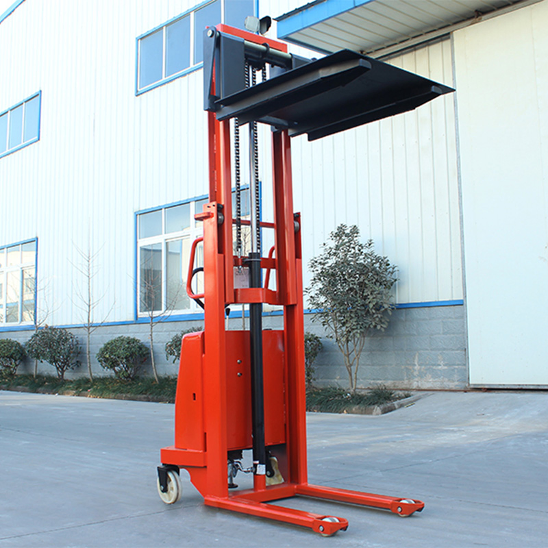 1000kg 1500kg 2000kg Semi Electric Winch Pallet Stacker with Customized Pallet Flat Surface Forks