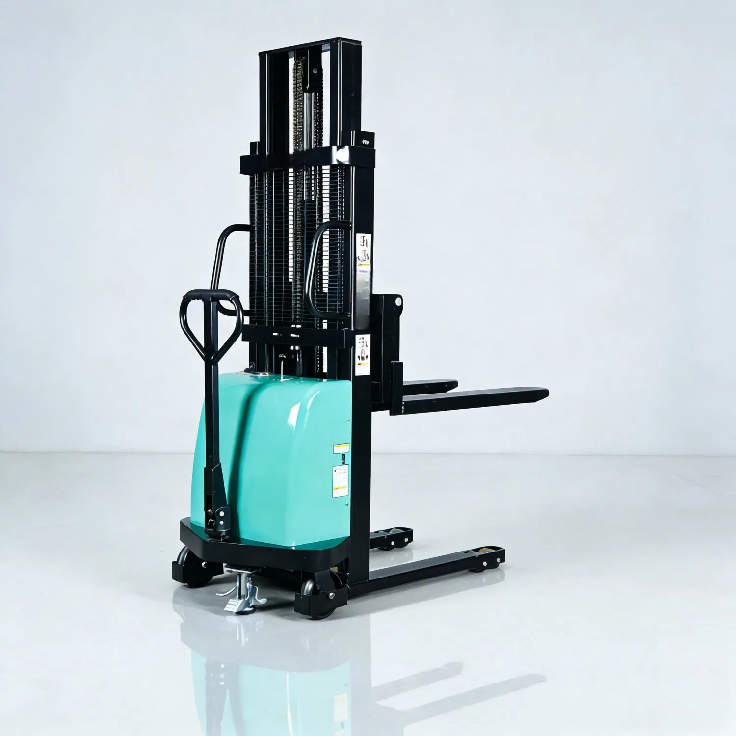 1000kg 1500kg Lift Pallet Stacker High Efficiency Lightweight Semi Electric Pallet Stacker