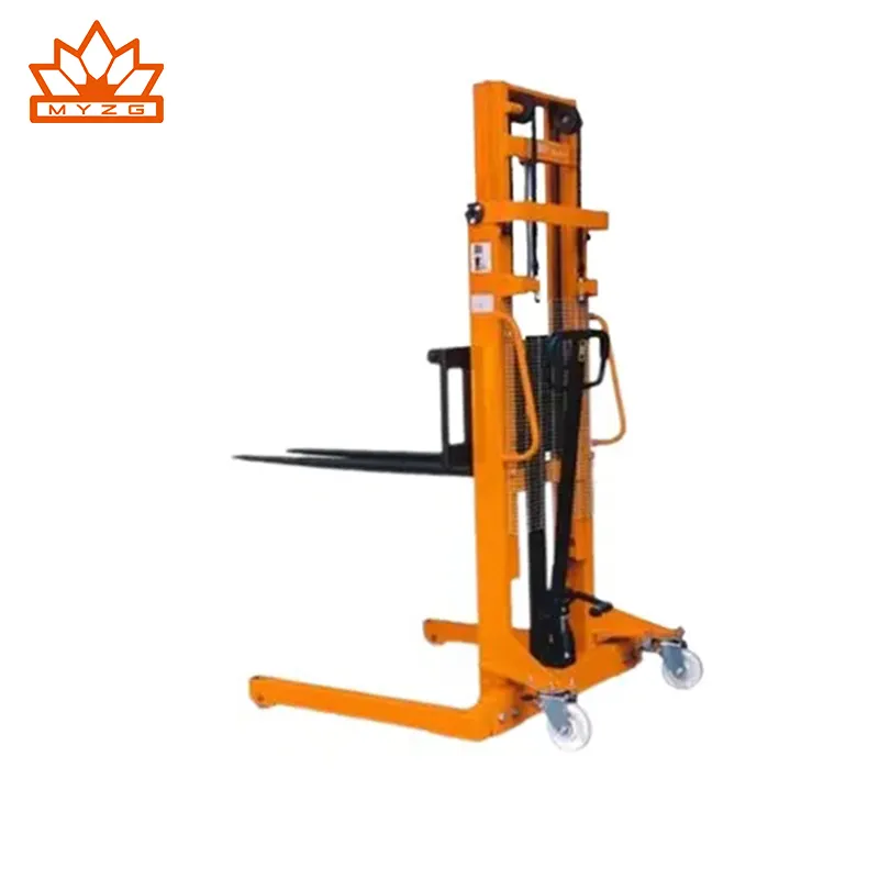 Electric Self Lifting Stacker Side View