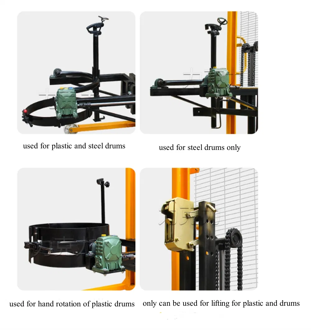450kg Hydraulic Drum Lifter Hand Drum Lifting Equipment Drum Stacker with Weighing Scale Da450-1