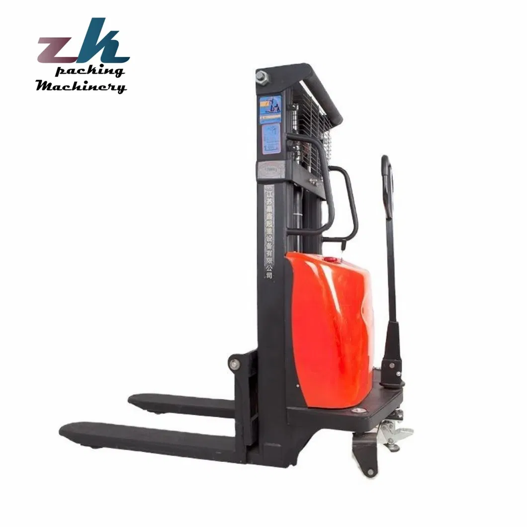 Semi Automatic Electric Powered Fork Stacker 1.5ton 3meter Semi-Electric Pallet Stacker for Material Handling 10% off