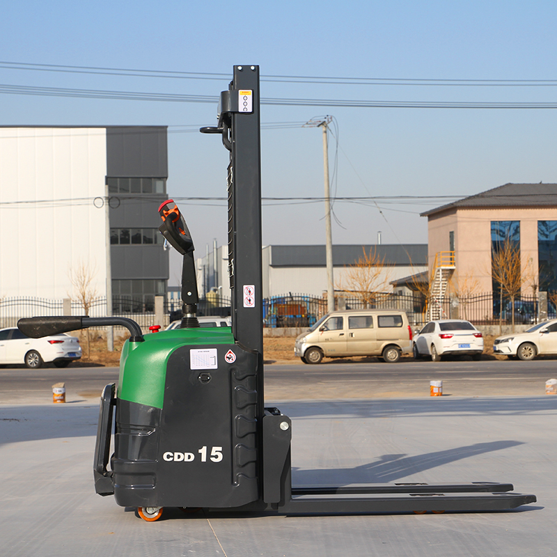 1.5t 2 Ton Portable Forklift Fully China Pallet Reach Battery 3m Lift Operated Retractable Forks Electric Stacker