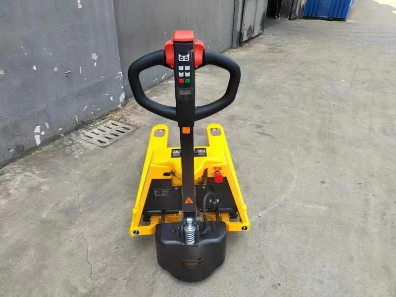 Popular Semi Electric 1.5ton 2ton Manual Powered Power Forklift Hydraulic Pallet Stacker Jack Lift Hand Pallet Truck with 24V 20ah Lithium Battery