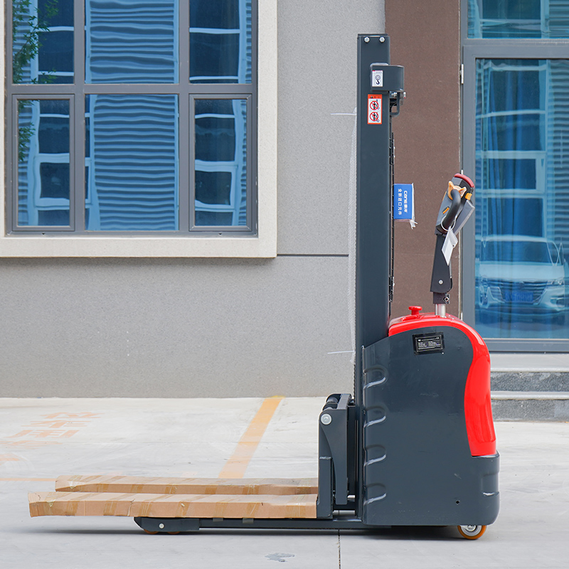 Fast Shipping Lifting Semi Electric Stackers Pallet Stacker Walking Type Electric Stacking Truck Forklift