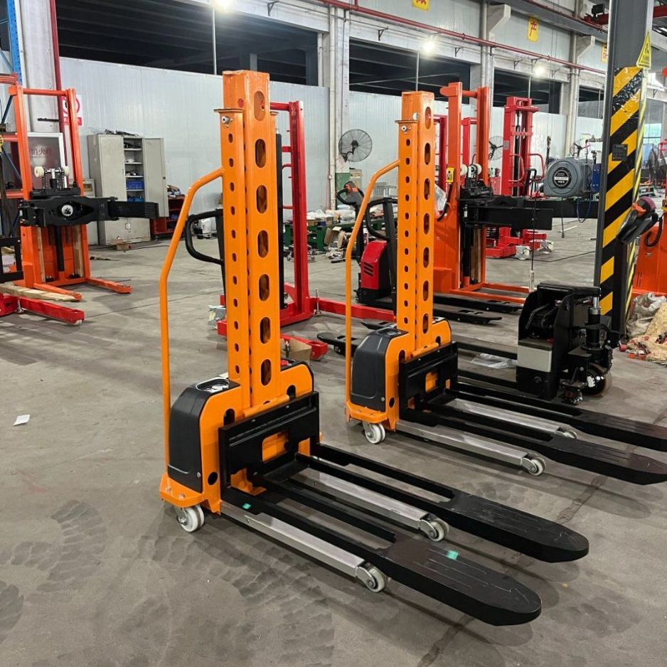 High Capacity Electric Pallet Stacker Lifting Equipment Self Lift Stacker