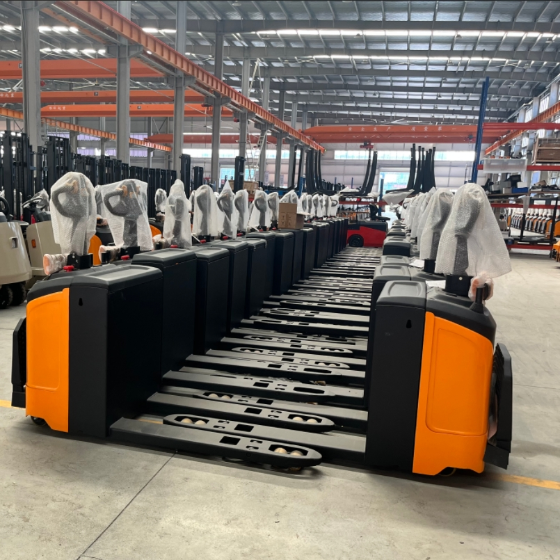 Wholesale 1/1.5/2/2.5/3 Ton Full Manual Semi Hydraulic Self Loading Electric Pallet Forklift Stacker with a 2-6 Meter Lift