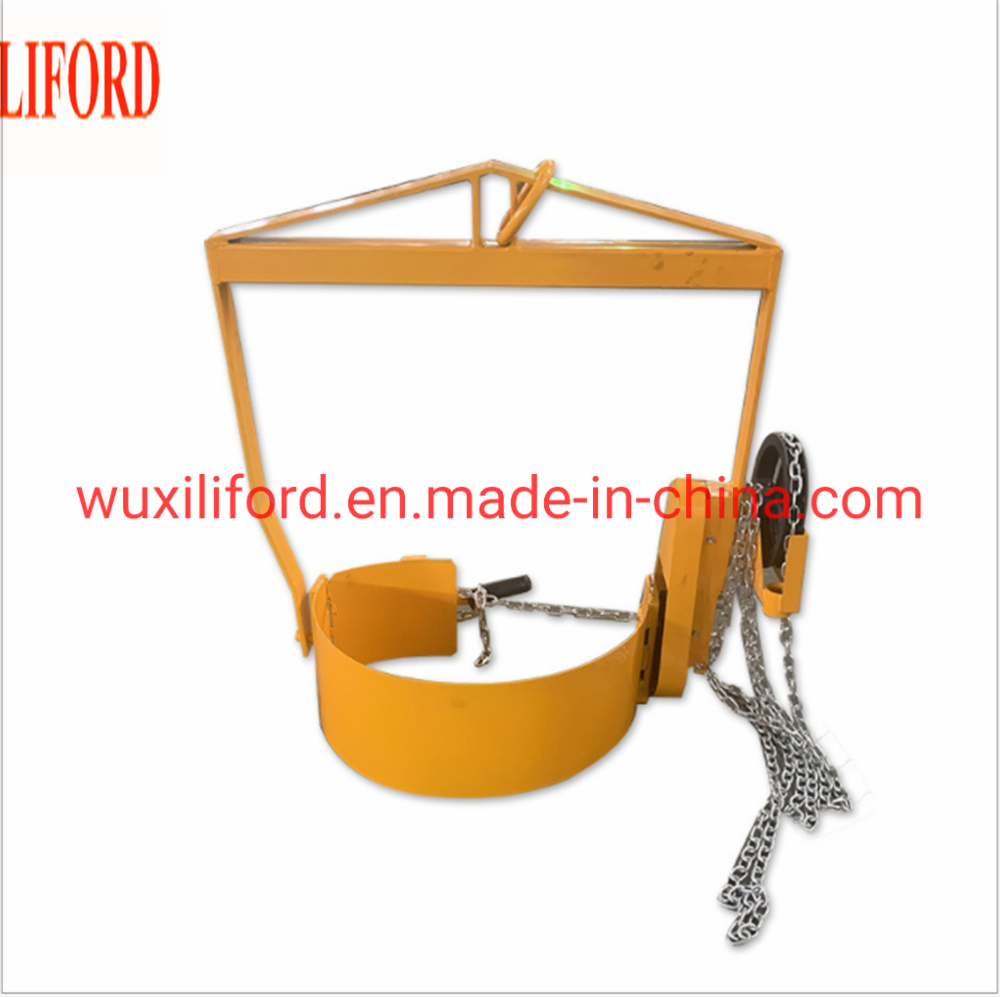China Factory 365kg Crane Mounted Hand Rotation Drum Lifter Drum Rotator LG800