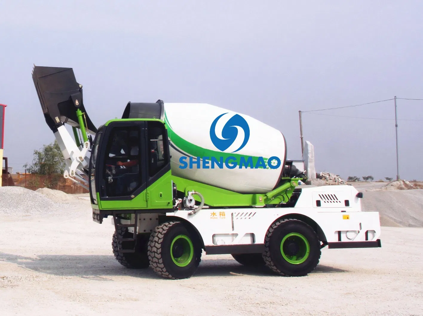 4m3 Self Loading Drum Mixing Truck for Road Construction