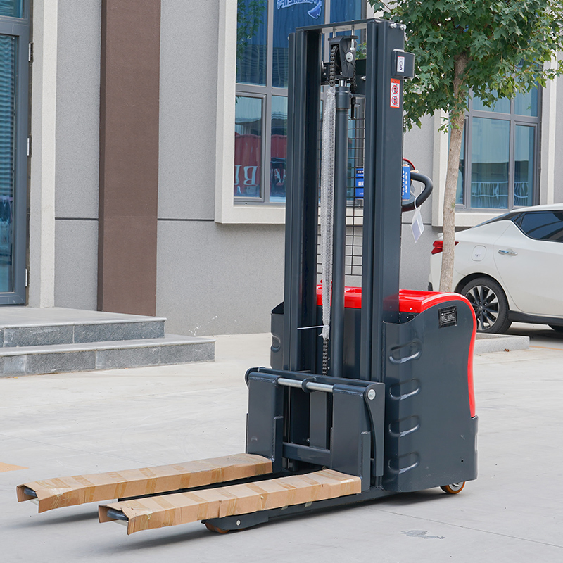 Fast Shipping Lifting Semi Electric Stackers Pallet Stacker Walking Type Electric Stacking Truck Forklift
