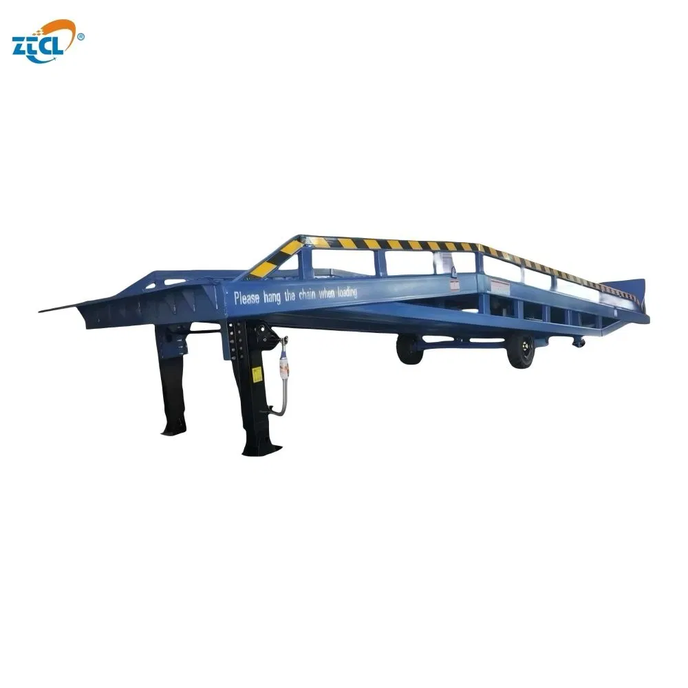6-15ton Adjustable Height Container Hydraulic Mobile Loading Dock Yard Unloading Ramps Dock Ramp Yard Ramp for Forklift Truck Warehouse