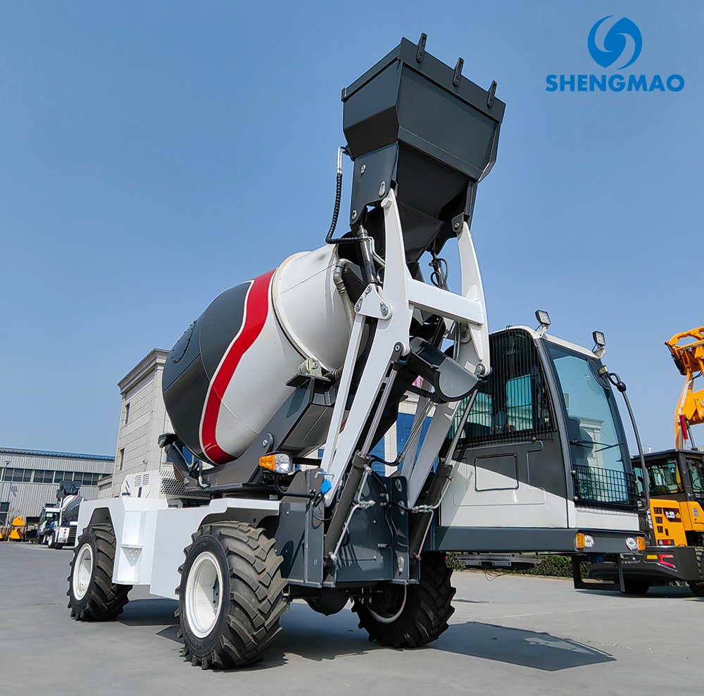 4m3 Self Loading Drum Mixing Truck for Road Construction