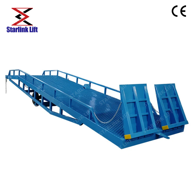 8ton 10ton 12ton 15ton Mobile Loading Unloading Ramp for Container Yard Ramp Forklift Ramp Dock Leveler Container Yard Ramp