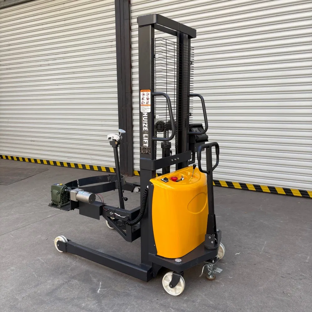 Weighing Drum Carrier 2000mm Lifting Height Hydraulic Drum Lifter with Drum Grab