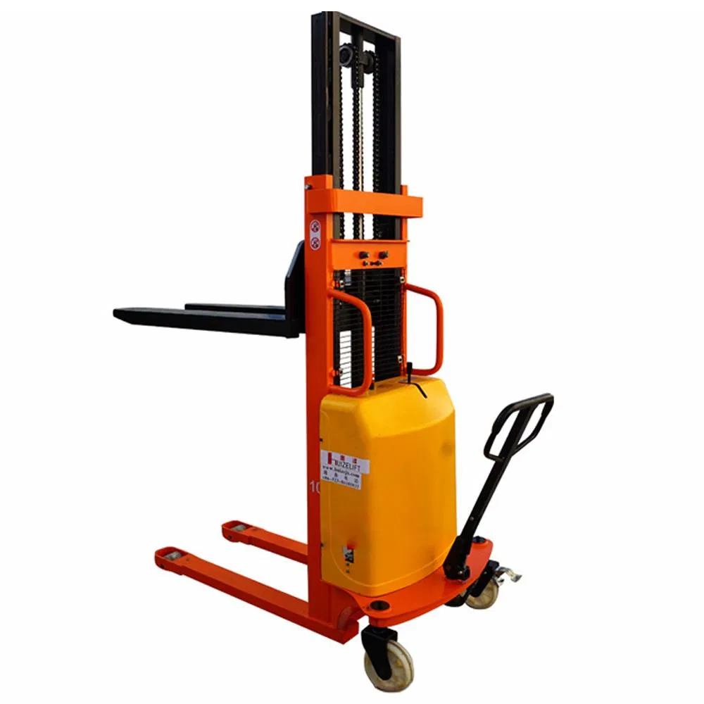 Factory Supply 1ton Semi Electric Powered Pallet Stacker Truck