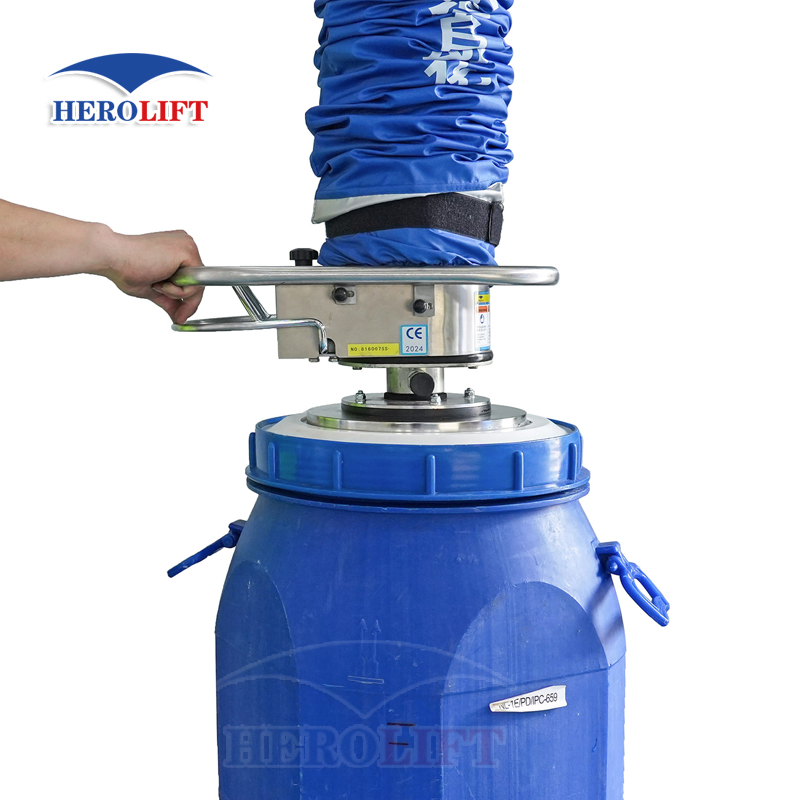 Heavy-Duty Vacuum Tube Lifter for Efficient Drum Handling