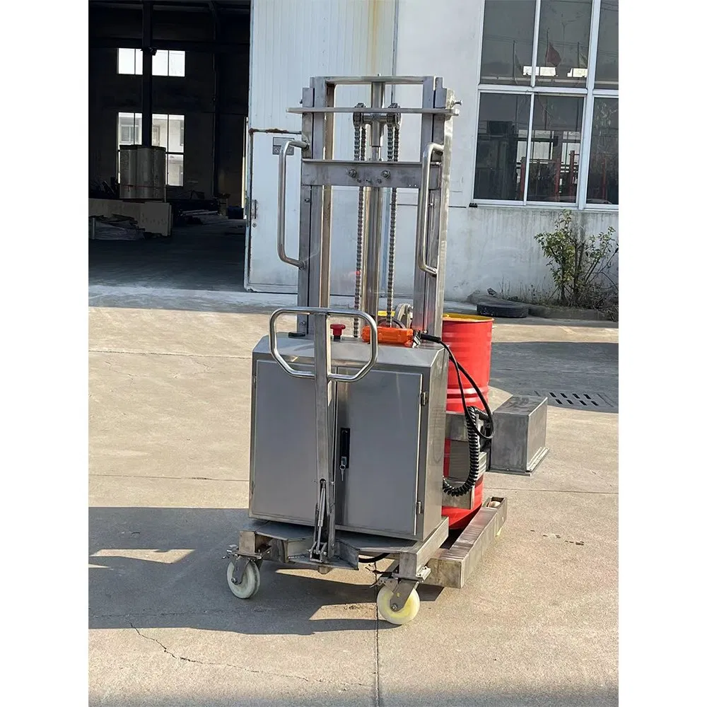 Oil Stacker 350kg Hydraulic Vertical Drum Lifter Automatic Drum Tilter for Lifter Drum
