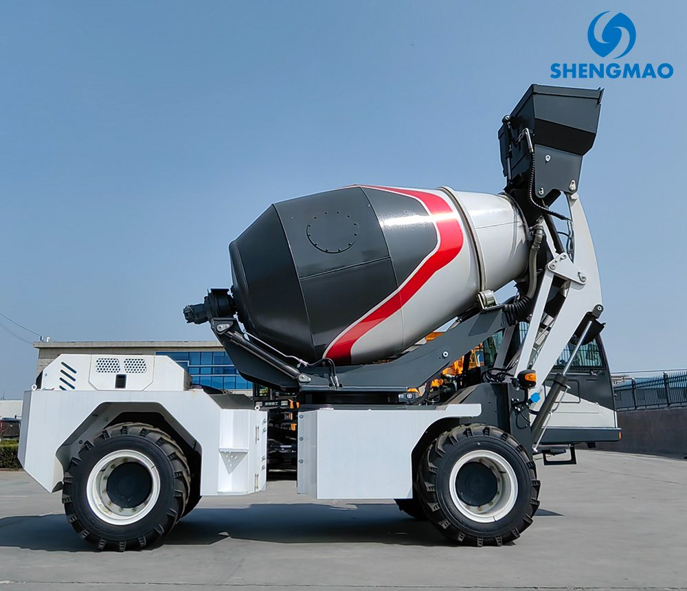 4m3 Self Loading Drum Mixing Truck for Road Construction