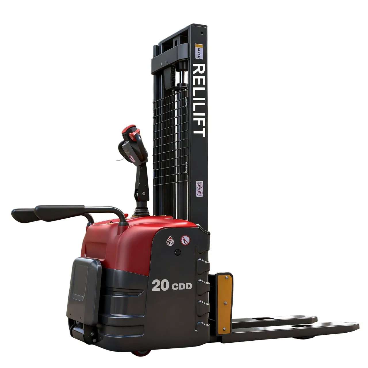 2t Mini Hydraulic Fully Self Pallet Lifter Restaurants Compact Rough Terrain Forklifts Electric Stacker