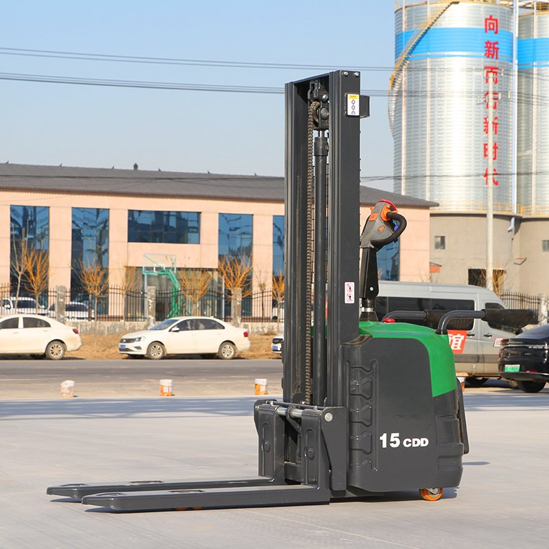 1.5t 2 Ton Portable Forklift Fully China Pallet Reach Battery 3m Lift Operated Retractable Forks Electric Stacker