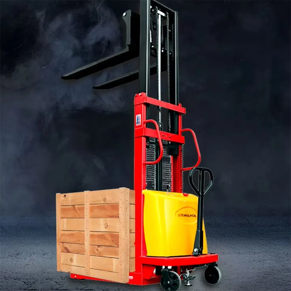 Heavy-Duty Semi-Electric Hydraulic Pallet Stacker for 2000kg Loads