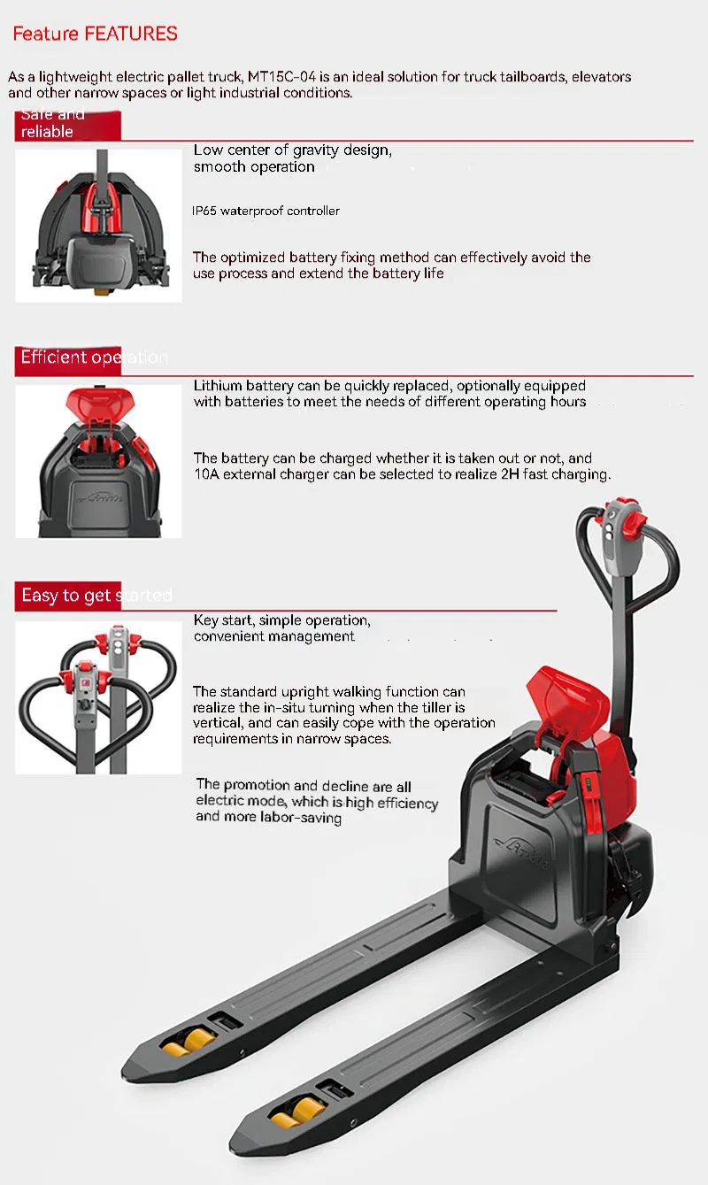 Mt15c-04 1131-04 Electric Pallet Truck for Material Handling Equipment Parts