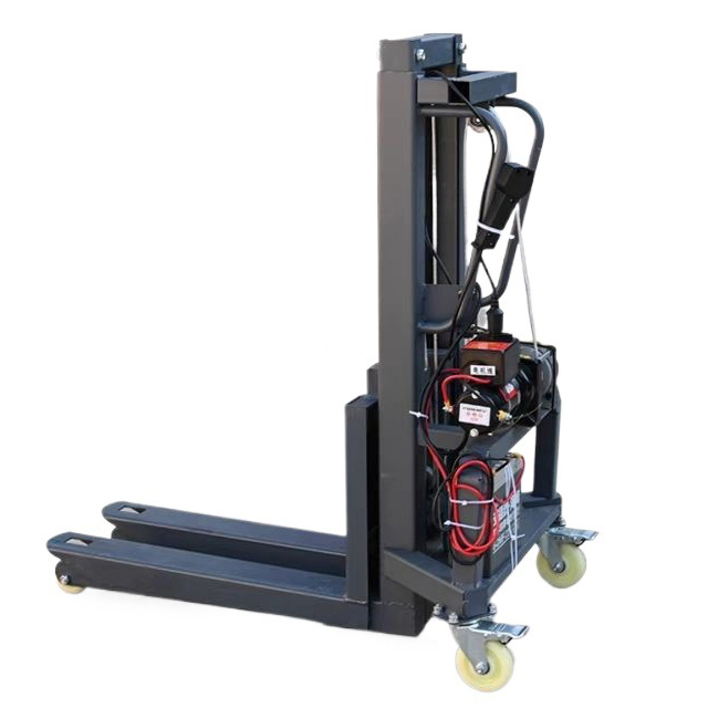 Mini Self-Loading Portable Forklift Truck Semi Electric Pallet Stacker for Restaurant Industries Wholesale Condition New