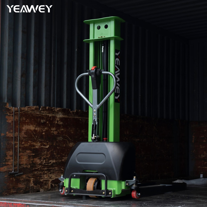 Semi Electric Stacker 1.5 Ton High Lift Pallet Stacker for Warehouse