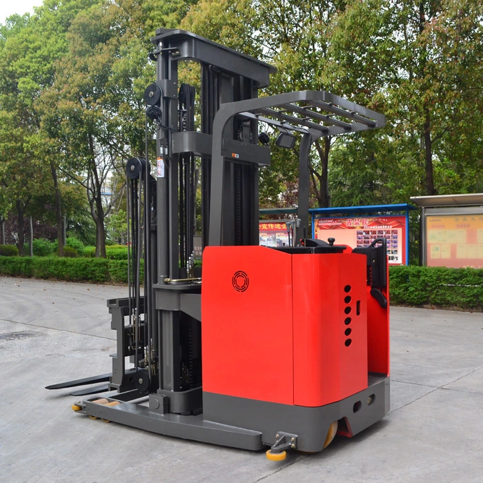 High Lift 7.5m 1000kg Electric Pallet Lift Stacker 3 Ways Vna Forklift for Narrow Aisle Warehouse