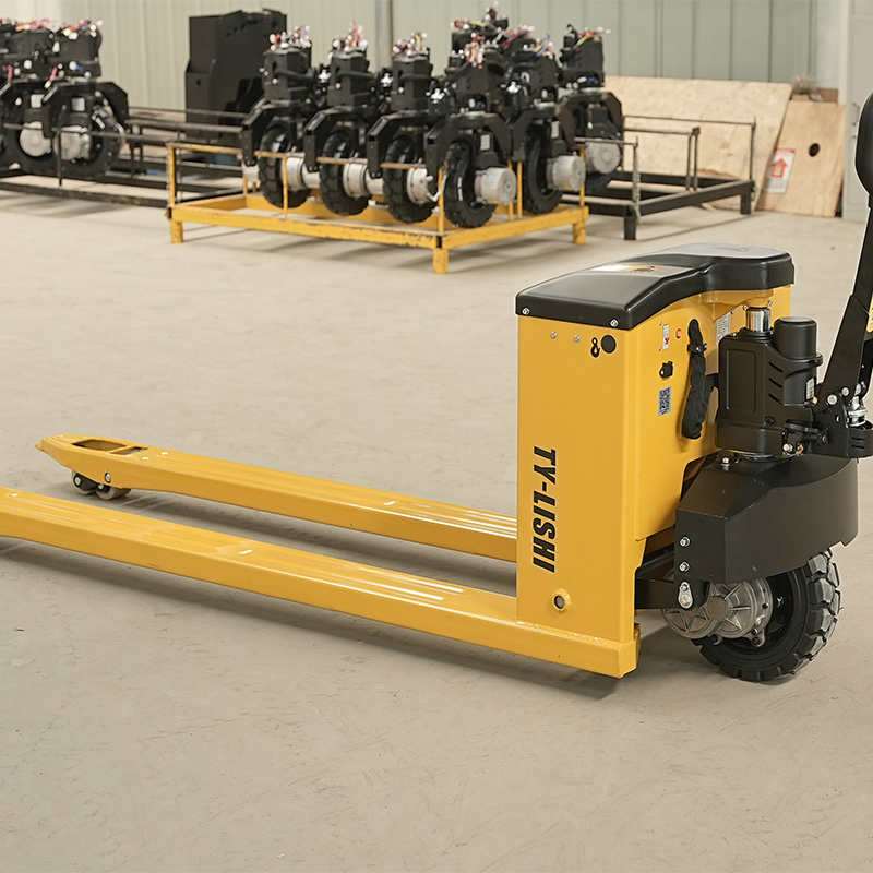 48 V Motor CE Extended Fork Electric Pallet Truck, Power Pallet Truck