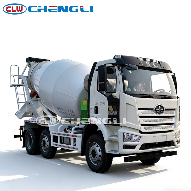 Factory Price FAW 25ton Concrete Mixer Truck 6m³ Drum 14.3ton Payload 243HP Diesel 6X2 Construction Truck