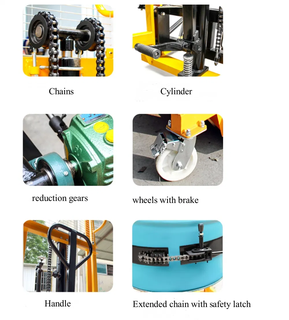 450kg Hydraulic Drum Lifter Hand Drum Lifting Equipment Drum Stacker with Weighing Scale Da450-1