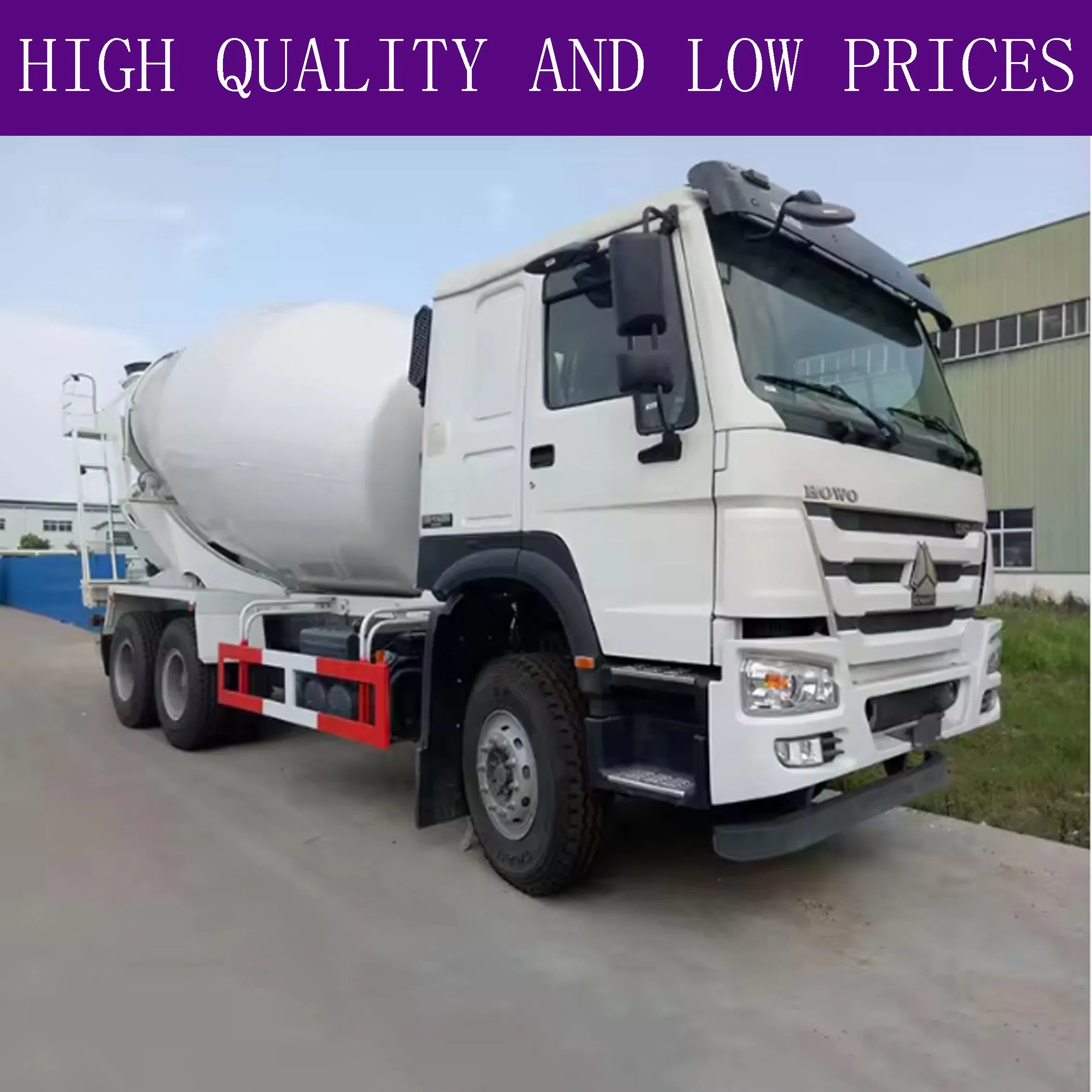 New HOWO Used Truck for Intercity Railway Construction with Variable-Speed Mixing Drum 6X4 371HP/430HP/380HP/480HP Concrete Mixer Truck