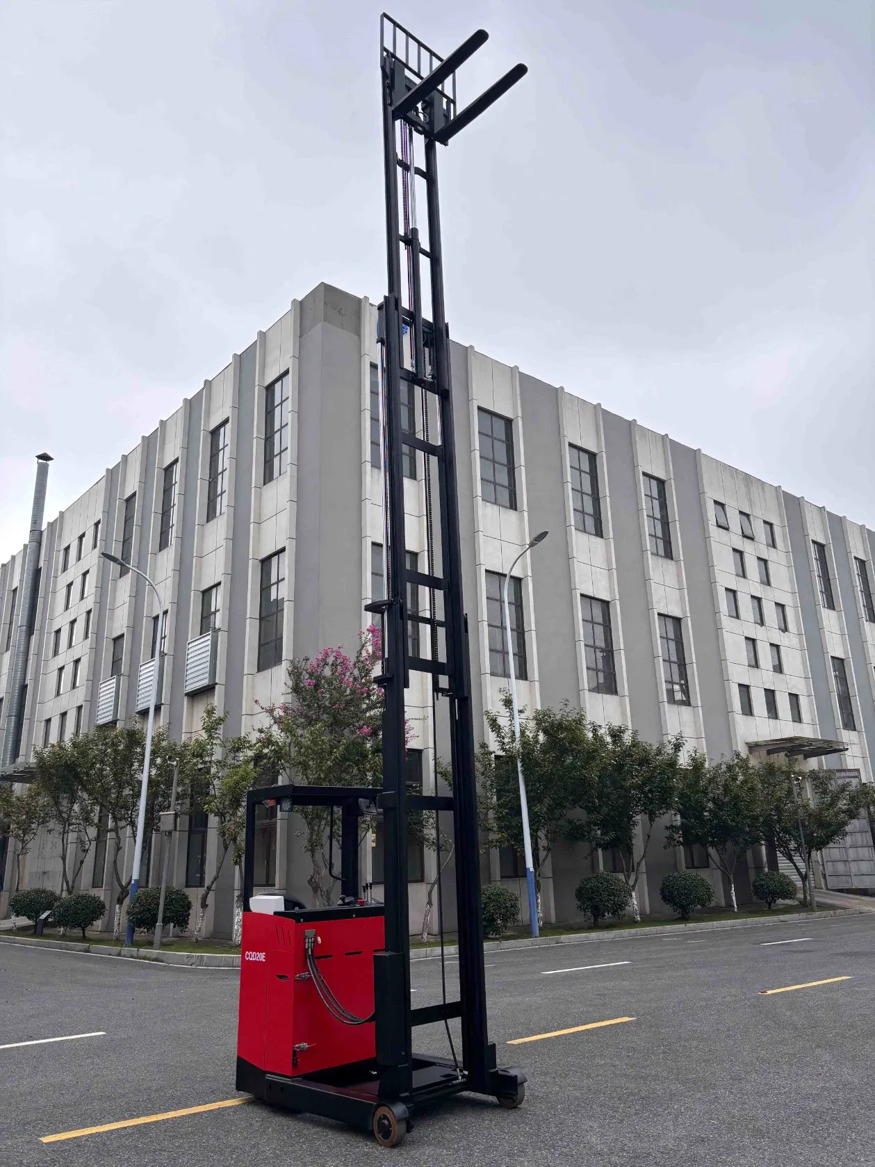 1ton 1000kg Electric Battery Reach Truck Forklift Tripple Mast Lithium Option