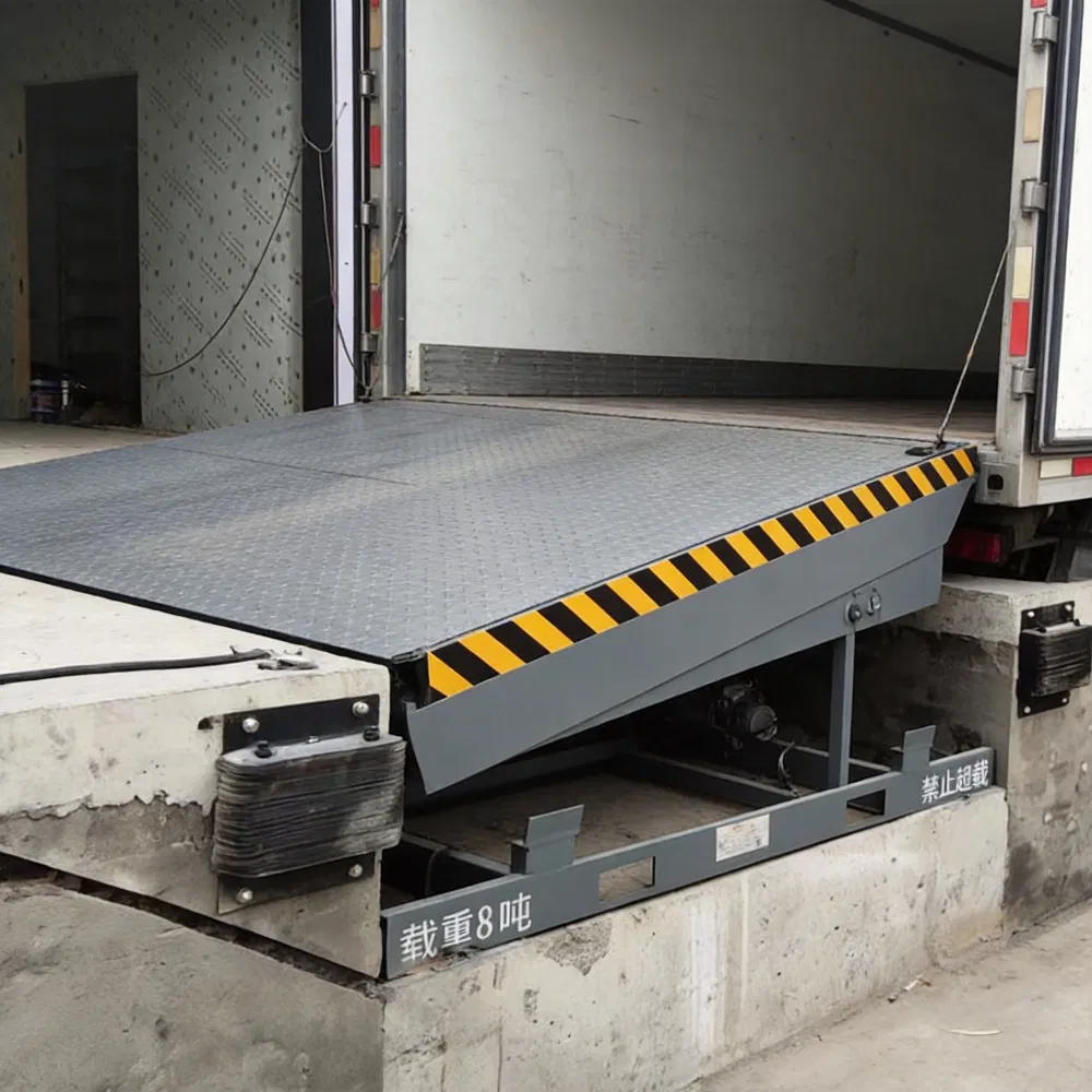 12 Tons Fixed Dock Leveler Electric Hydraulic Pit Type Load Ramp