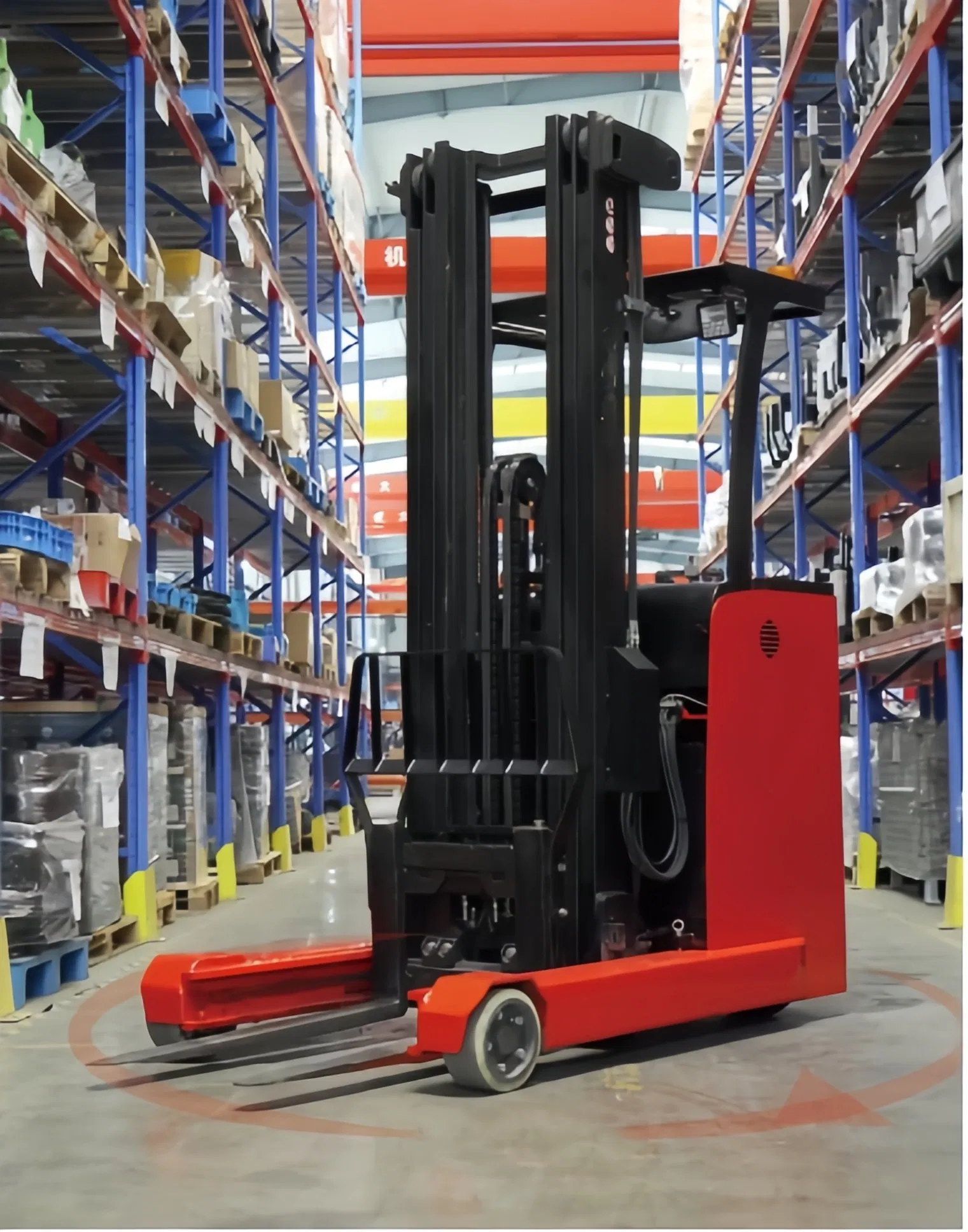 AC Power Imported Motor Full Electric Battery Truck Operated Reach Stacker Lifting Height 1600-6000mm with CE Best Factory Price Strorage Equipment