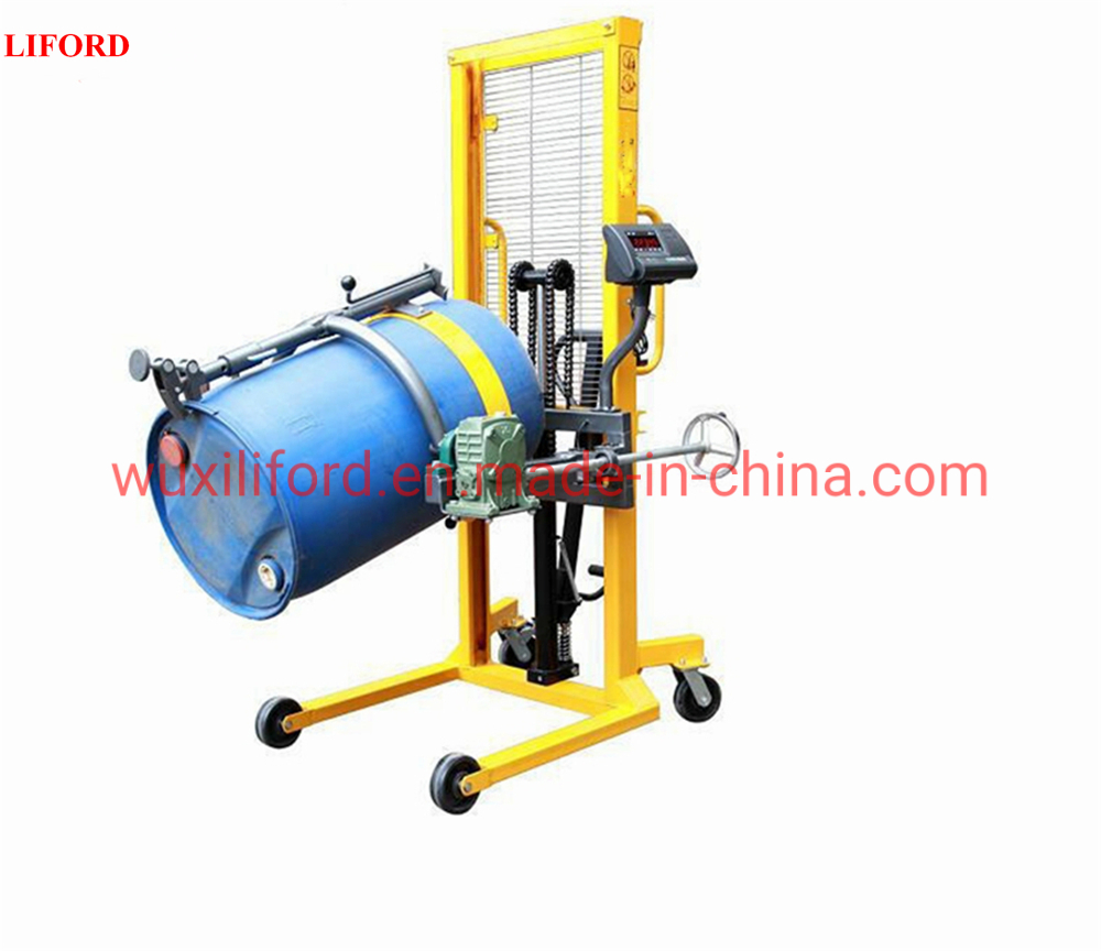 Factory Price 450kg Hydraulic Drum Dumper Drum Lifter Manual Drum Rotator