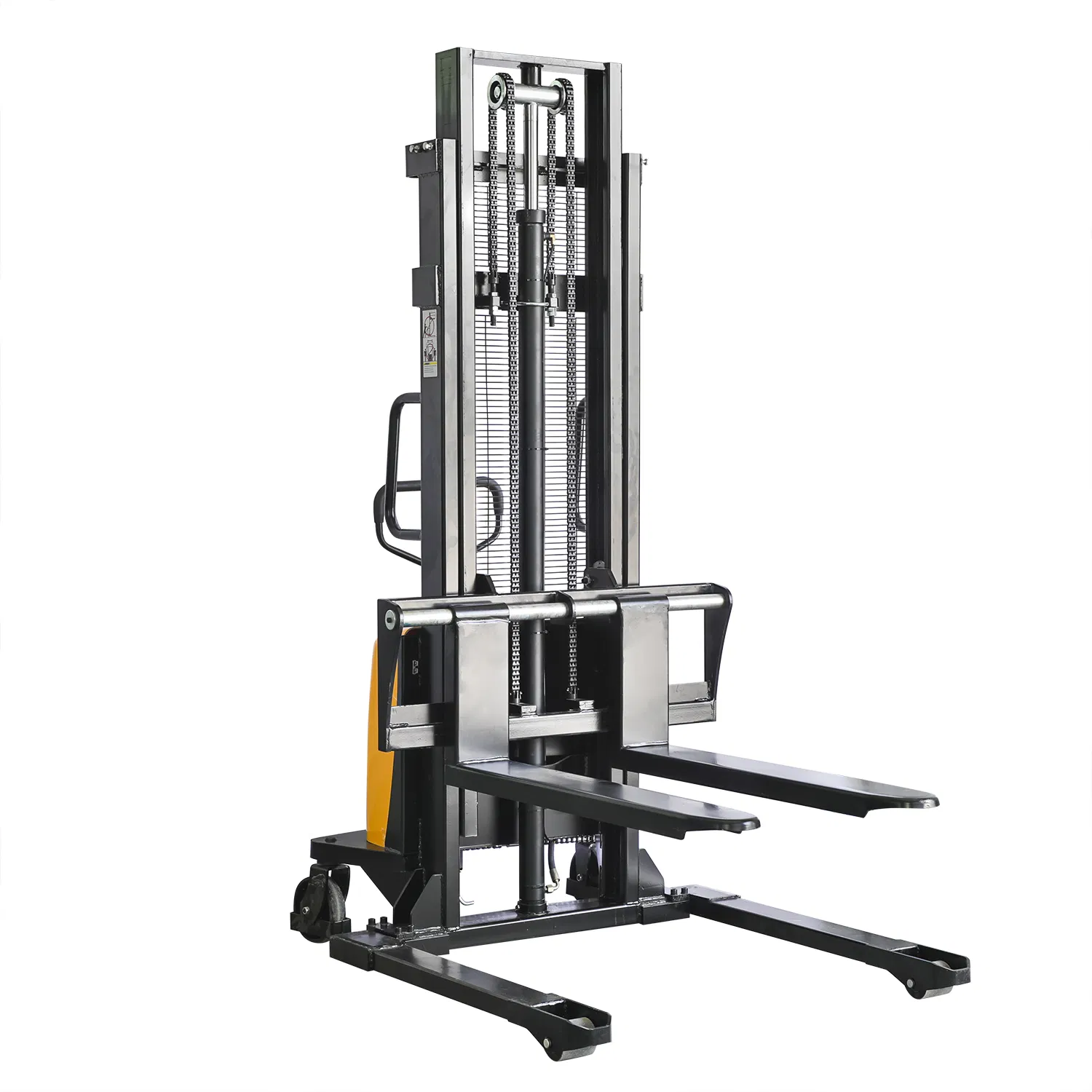1ton 3m Semi-Electric Stacker Pallet Lift Pallet Stacker with Wide Base Legs