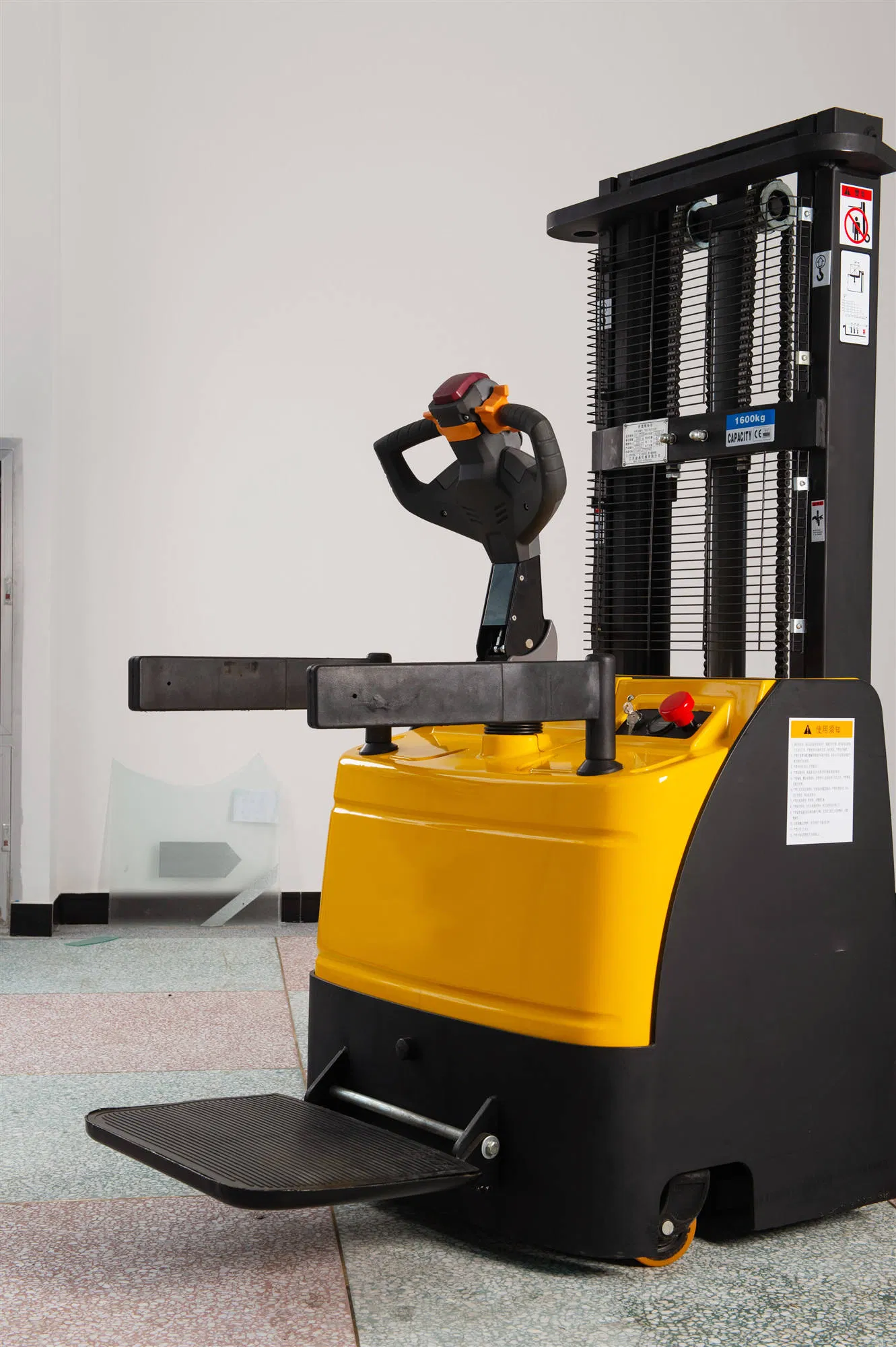 2 Ton Electric Stacker Hydraulic Fully Electric Pallet Stacker with Adjustable Forks