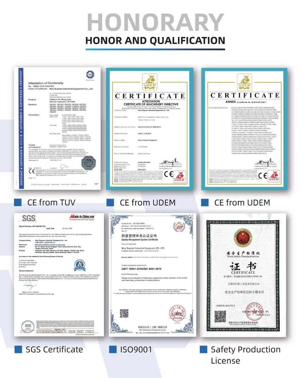 Certifications