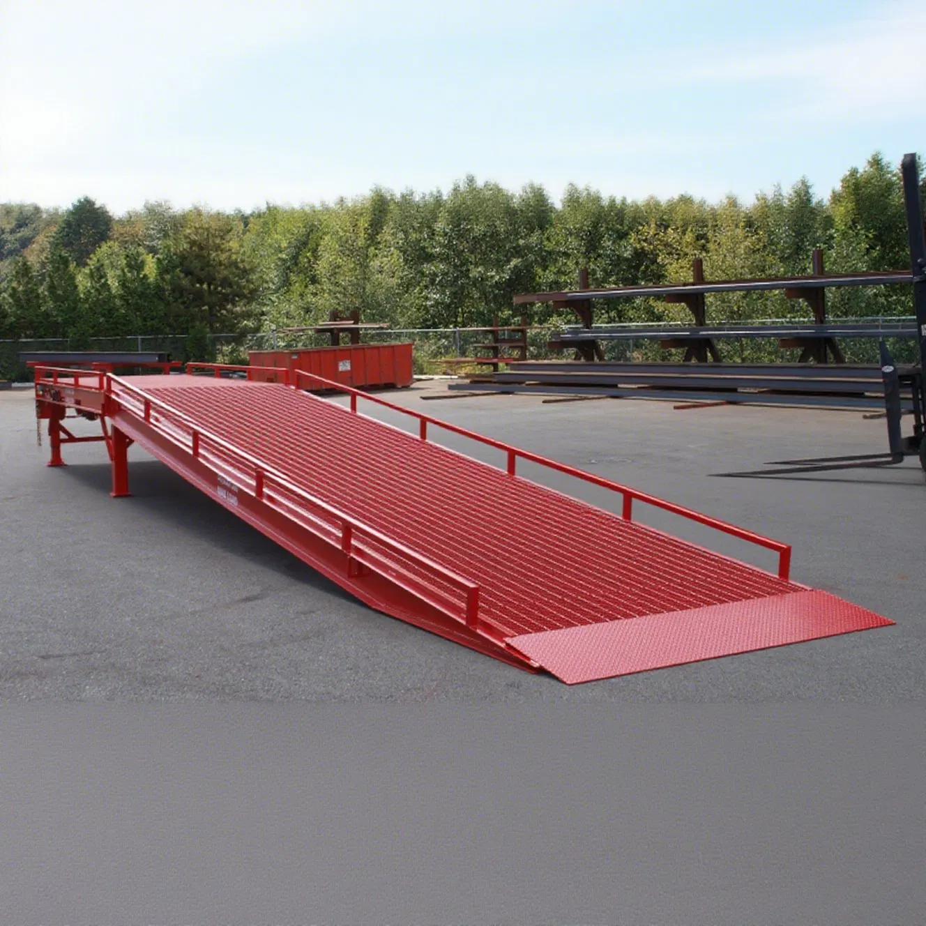 Hydraulic Folding Mobile Site Ramp - 8/14/16/18 Ton Capacity for Container &amp; Truck Loading and Unloading