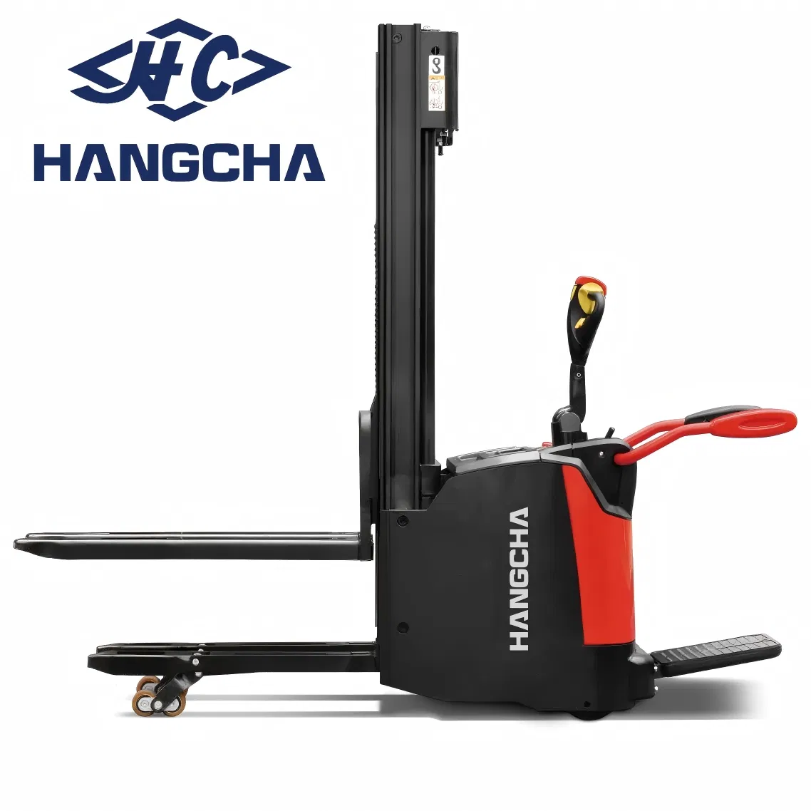 Hangcha a Series High Range Stand-on Pallet Stacker - 1.2t-1.6t with Initial Lift for Warehouse Logistics