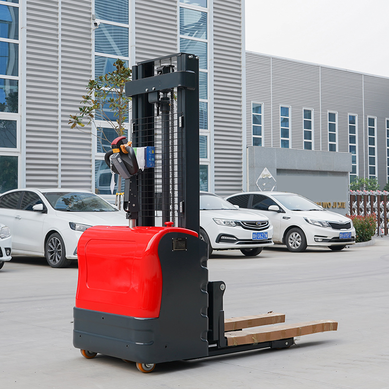 Fast Shipping Lifting Semi Electric Stackers Pallet Stacker Walking Type Electric Stacking Truck Forklift