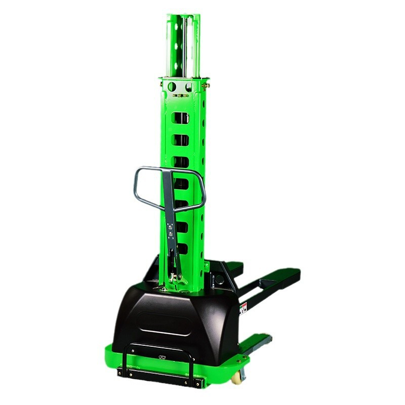 300/500/700/1000/1300/1500kg Warehouse Equipment Semi Full Electric Self-Lifting Loading Pallet Loader Stacker Mounted Forklift Truck with Lithium Battery 1.6m