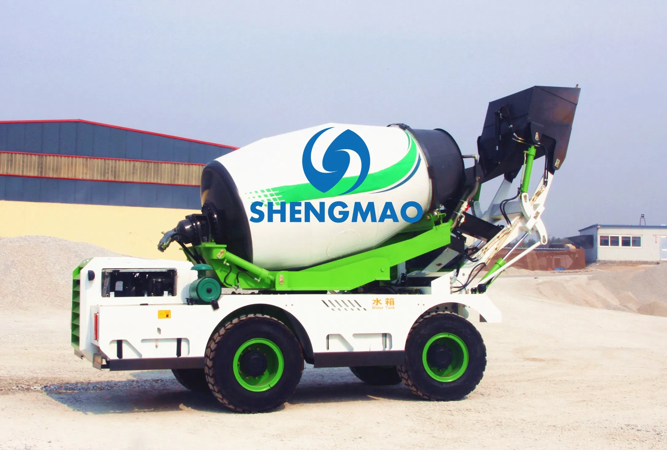 4m3 Self Loading Drum Mixing Truck for Road Construction