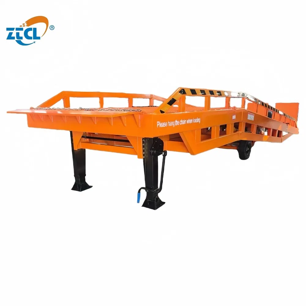 6-15ton Adjustable Height Container Hydraulic Mobile Loading Dock Yard Unloading Ramps Dock Ramp Yard Ramp for Forklift Truck Warehouse