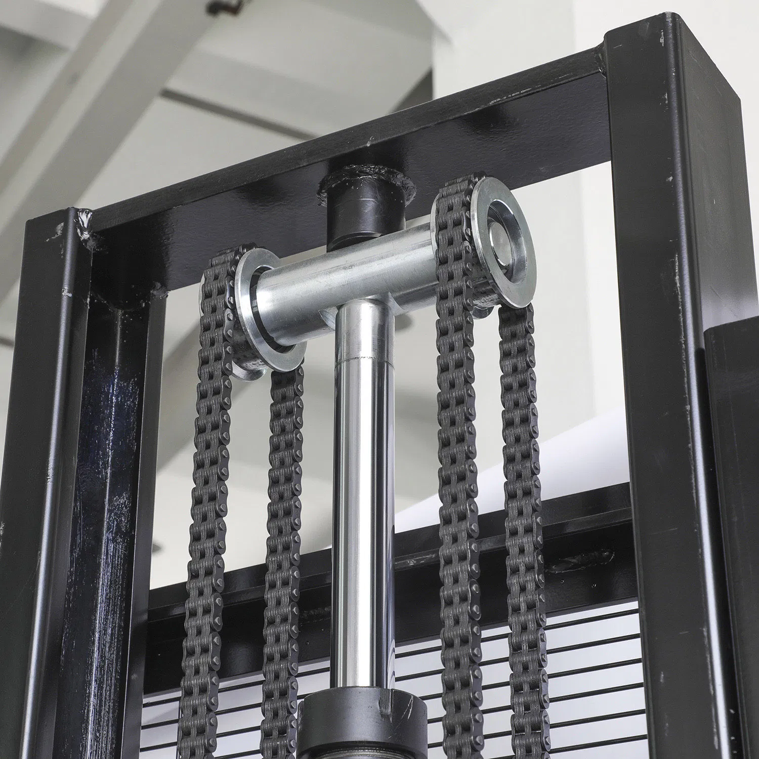 1ton 3m Semi-Electric Stacker Pallet Lift Pallet Stacker with Wide Base Legs