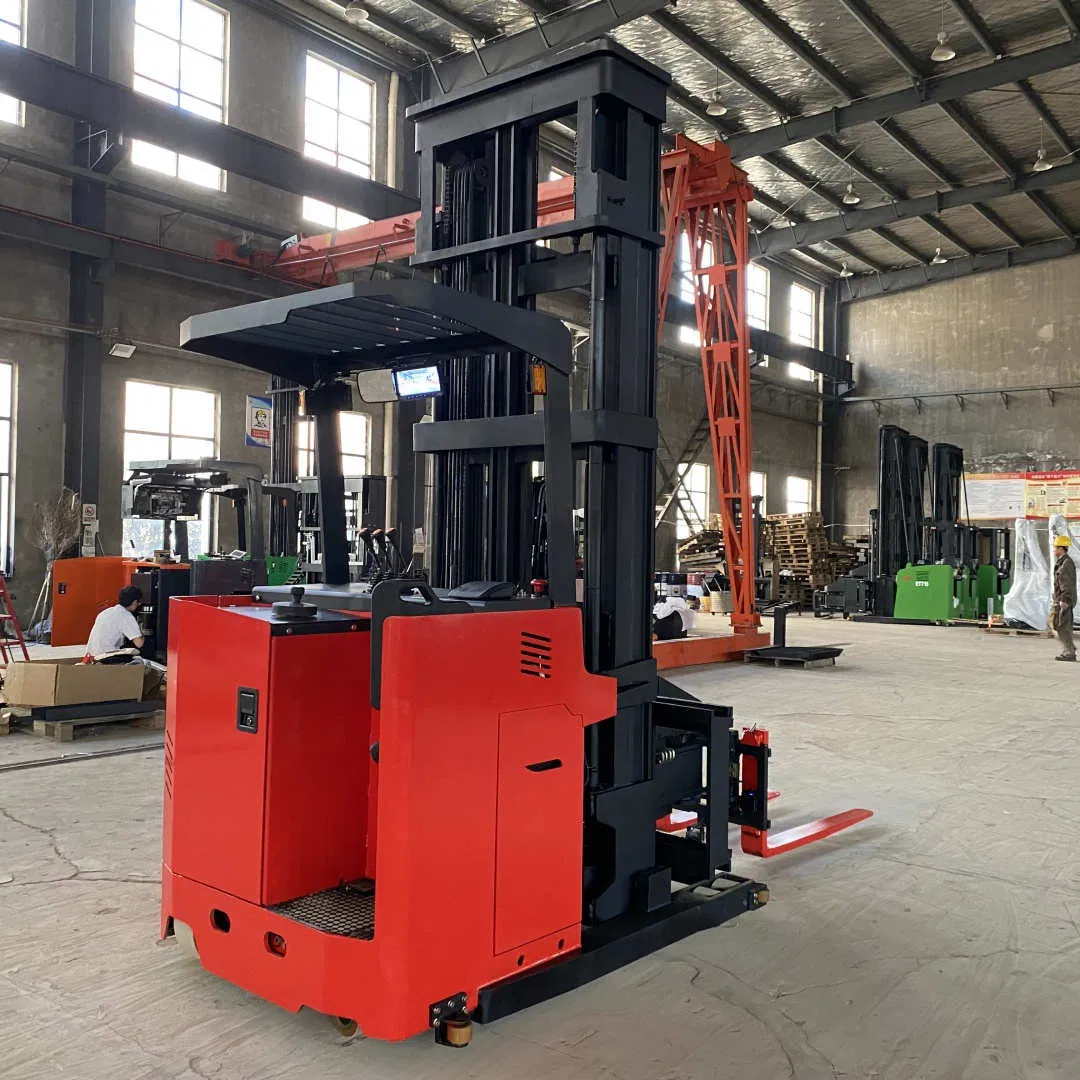 2800 Lb Electric Lifting Narrow Aisle Three Way Forklift 3 Direction Semi 1600kg Electric Pallet Stacker for Transport Good
