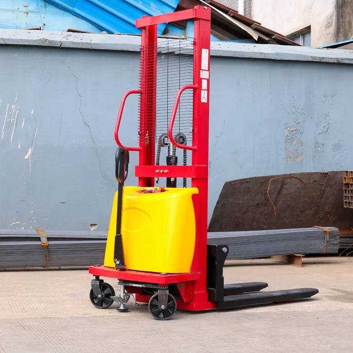 Heavy-Duty Semi-Electric Hydraulic Pallet Stacker for 2000kg Loads